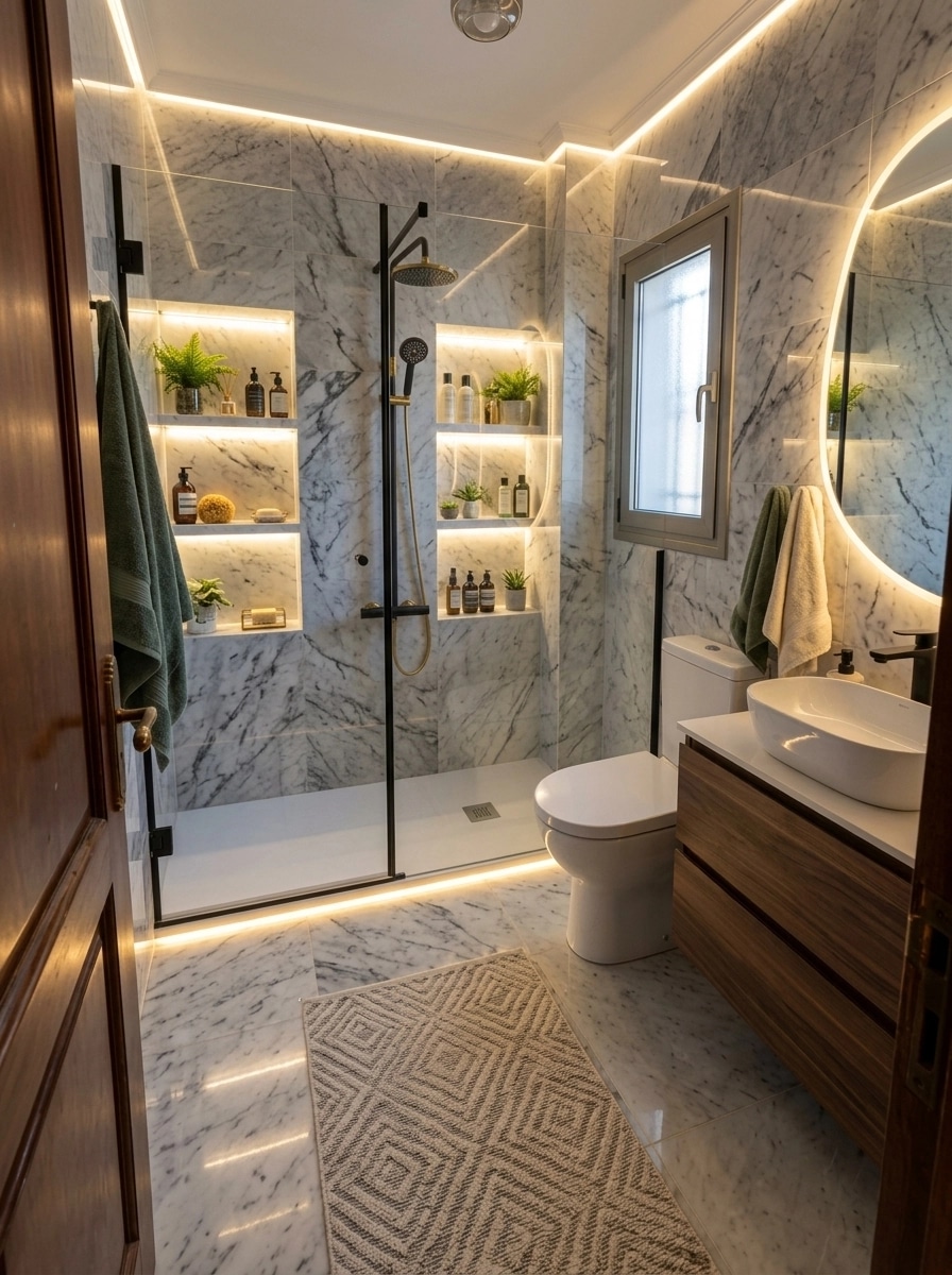 Minimalism Bathroom design — interior photo by GenRoom AI