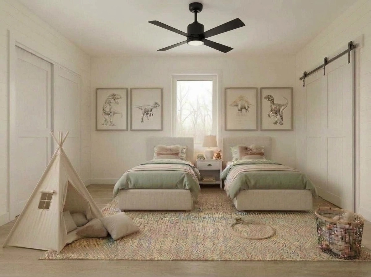 Interior design in Modern Farmhouse style — Kids Room by GenRoom AI
