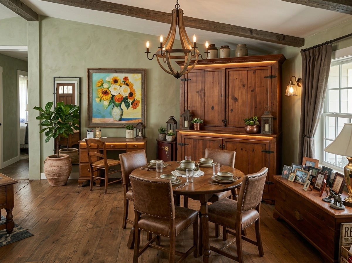 Interior design in Rustic style — dining_room by GenRoom AI
