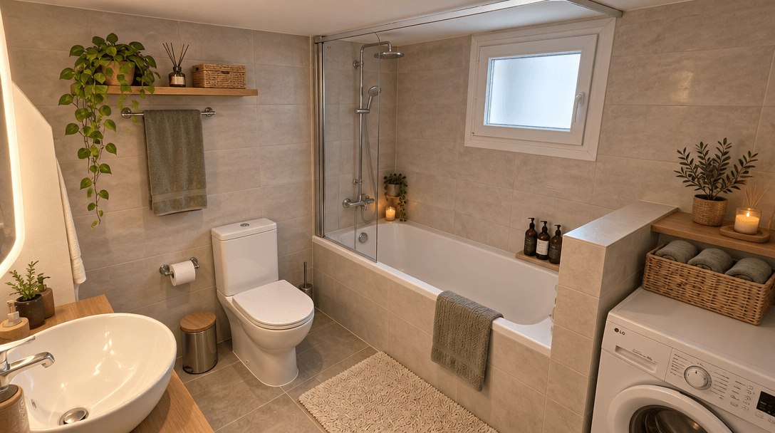 İç mekân tasarımı Contemporary stili — Banyo GenRoom AI