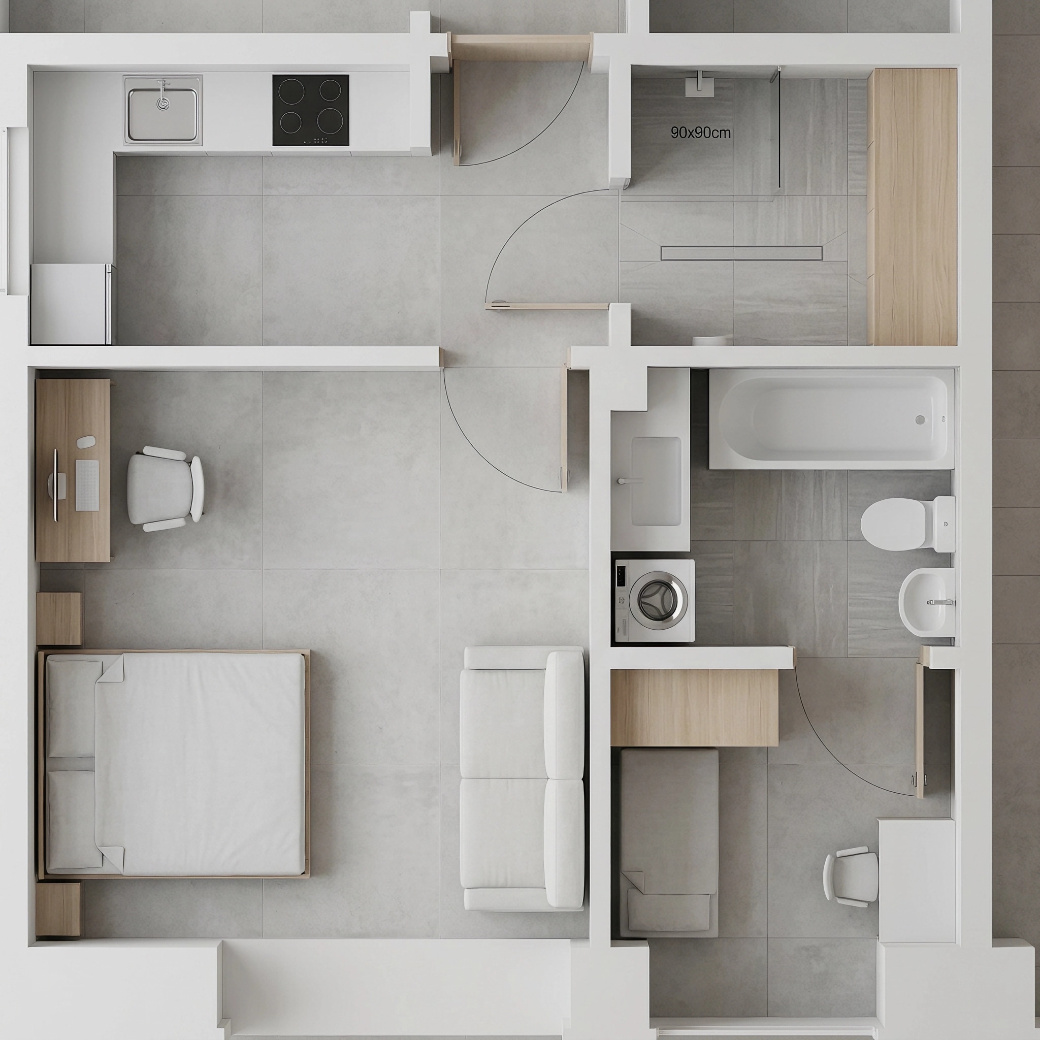Interior design in Minimalism style — Living Room by GenRoom AI
