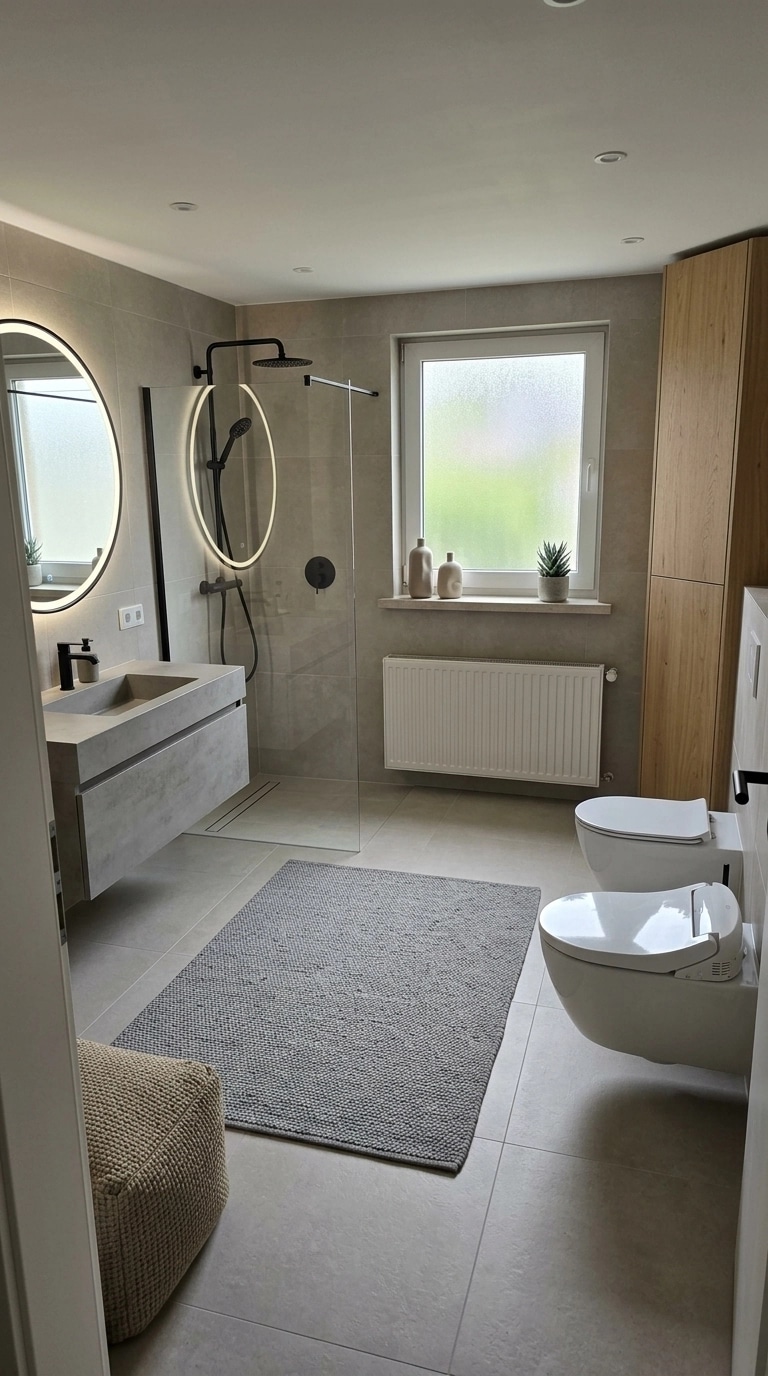 Interior design in Contemporary style — Bathroom by GenRoom AI