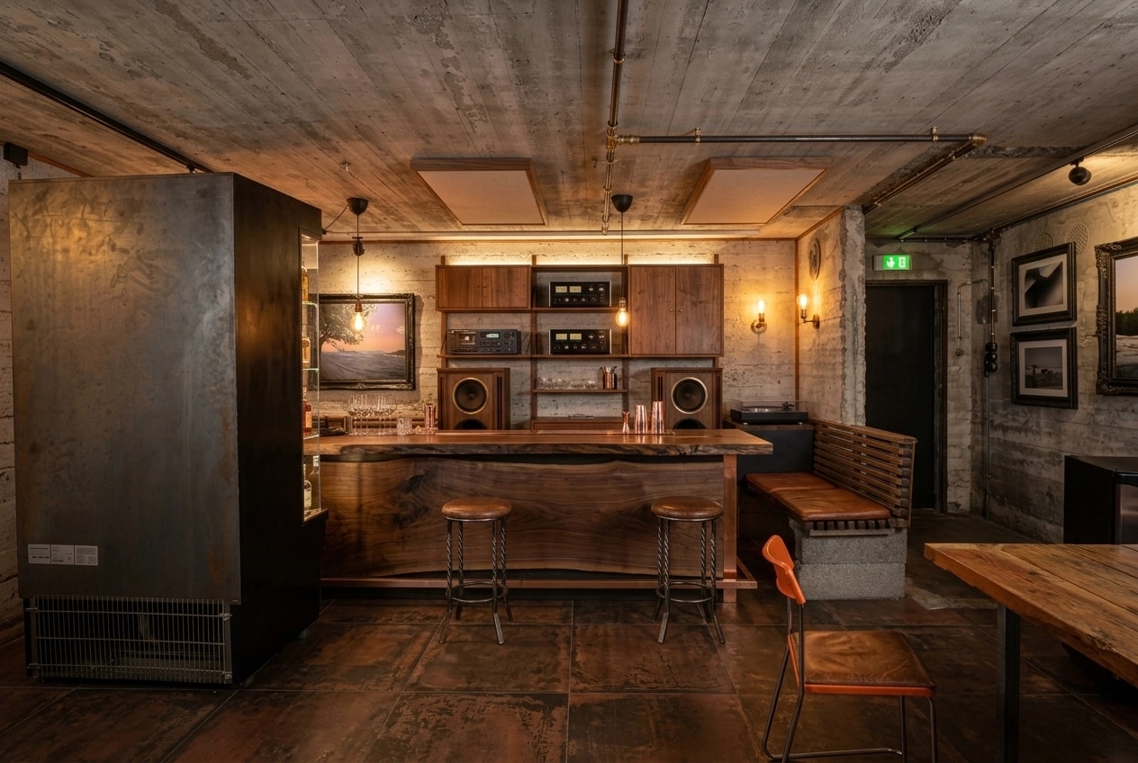 Interior design in Rustic style — bar by GenRoom AI