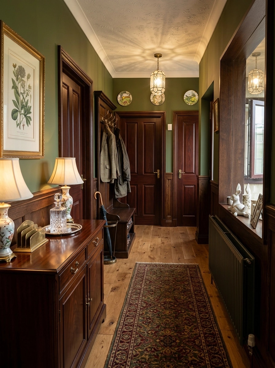 Hallway interior in British style — photo by GenRoom AI