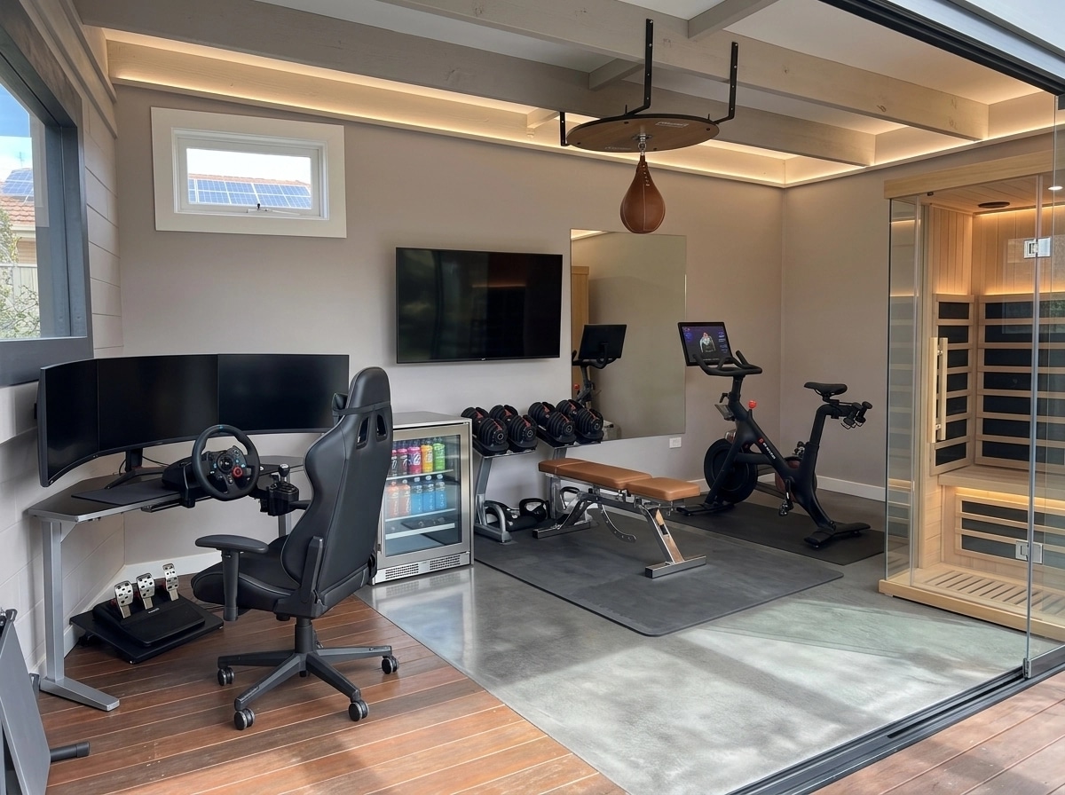 Interior design in Contemporary style — gym by GenRoom AI