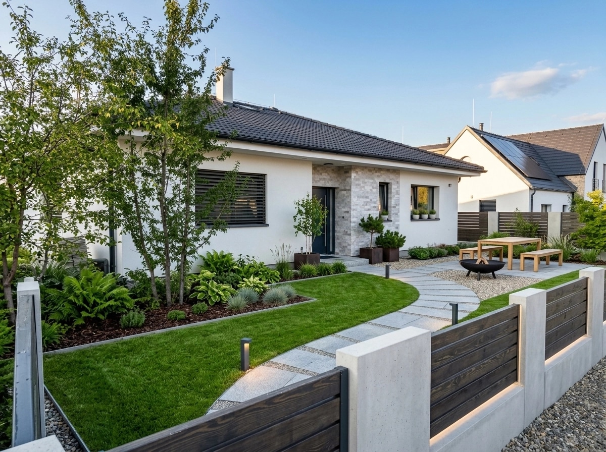 Landscape design in Scandinavian Garden style — Yard by GenRoom AI