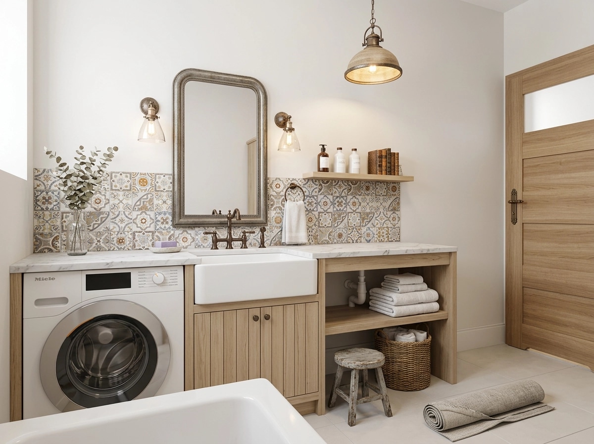 Interior design in Modern Farmhouse style — Bathroom by GenRoom AI