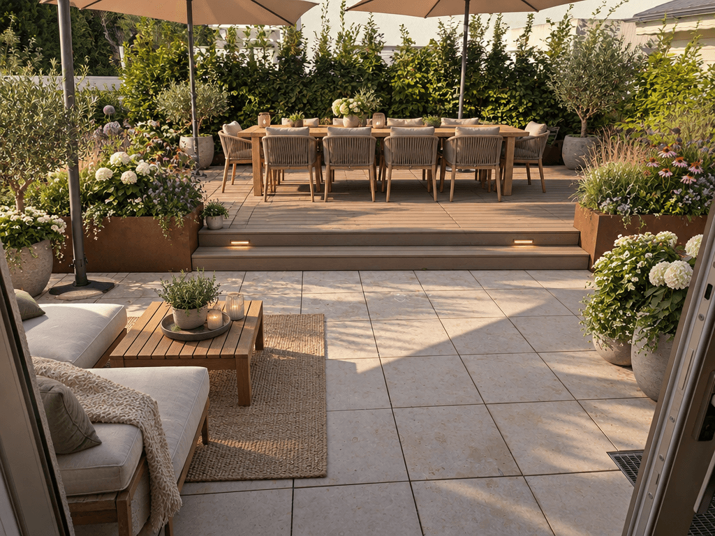 Yard design in Eco Natural Garden style — photo by GenRoom AI