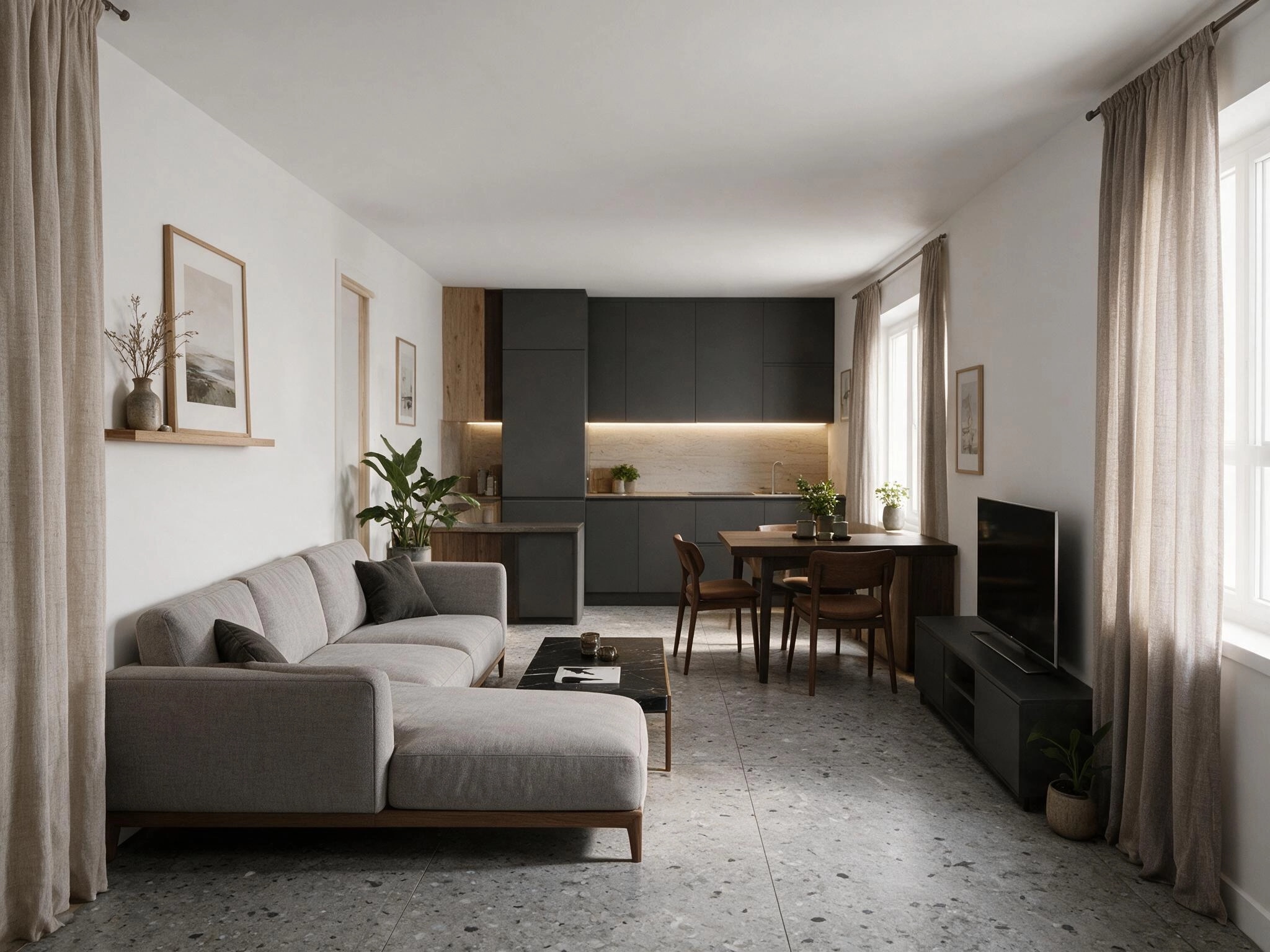 Scandinavian Living Room design — interior photo by GenRoom AI