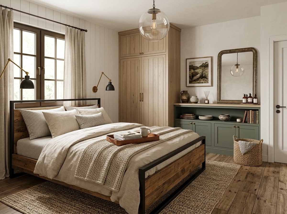 Modern Farmhouse Bedroom design — interior photo by GenRoom AI