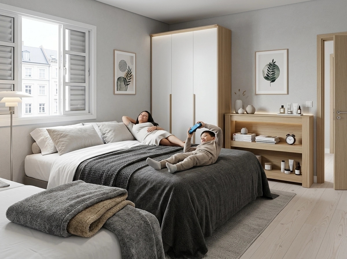 Scandinavian Bedroom design — interior photo by GenRoom AI