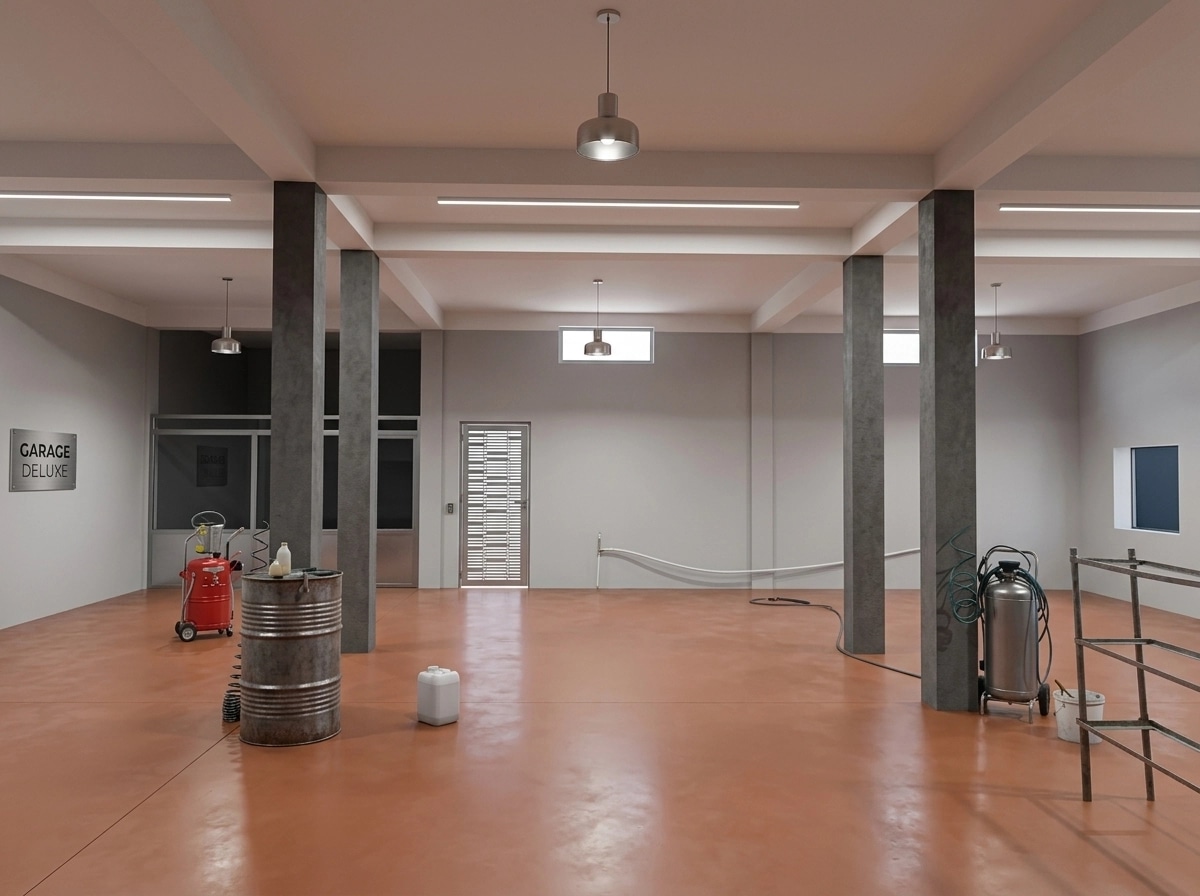 Interior design in Minimalism style — garage by GenRoom AI