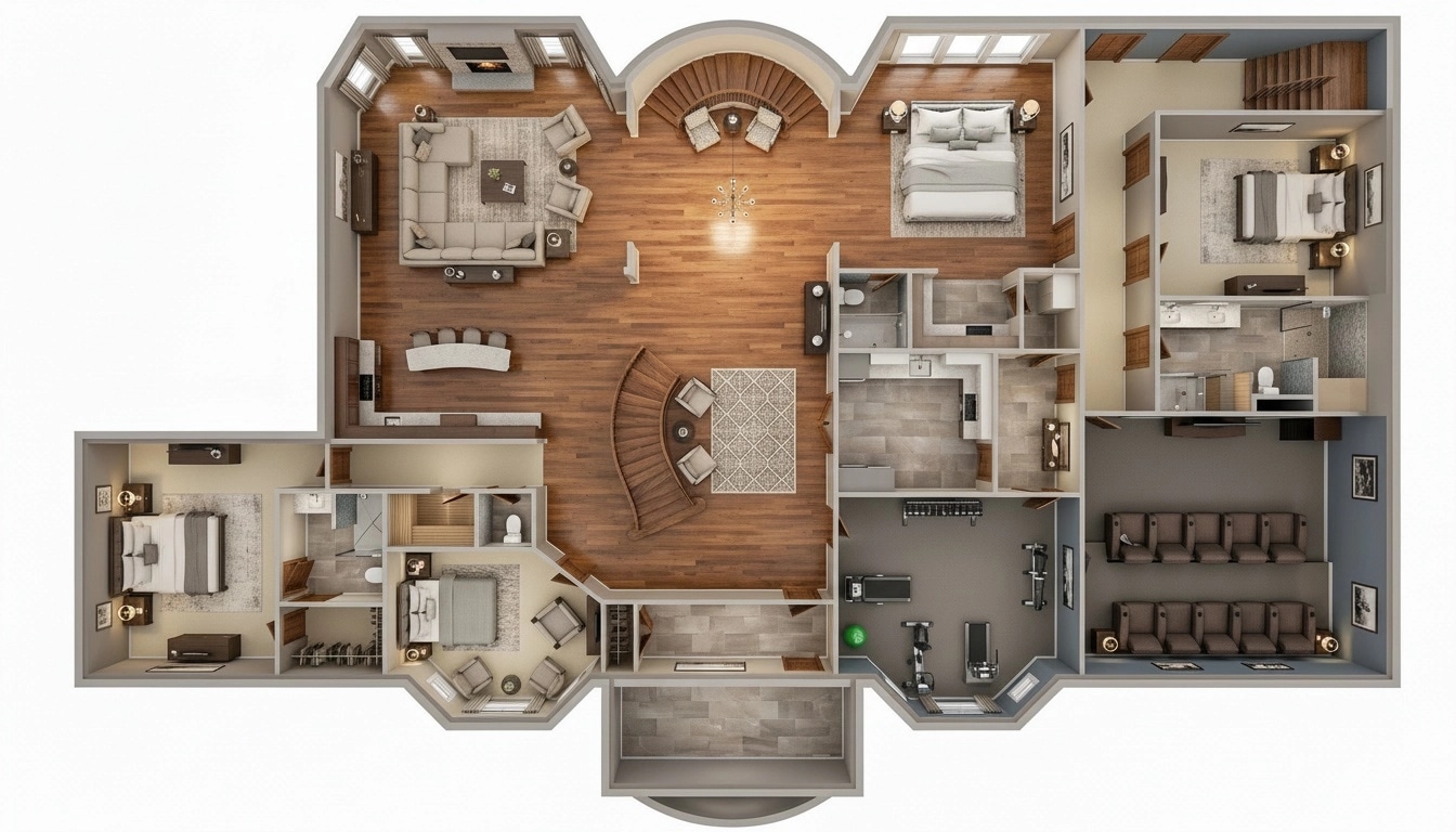 Transitional Living Room design — interior photo by GenRoom AI