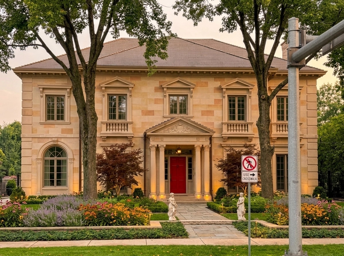 Neoclassic Facade Fachada design — facade photo by GenRoom AI