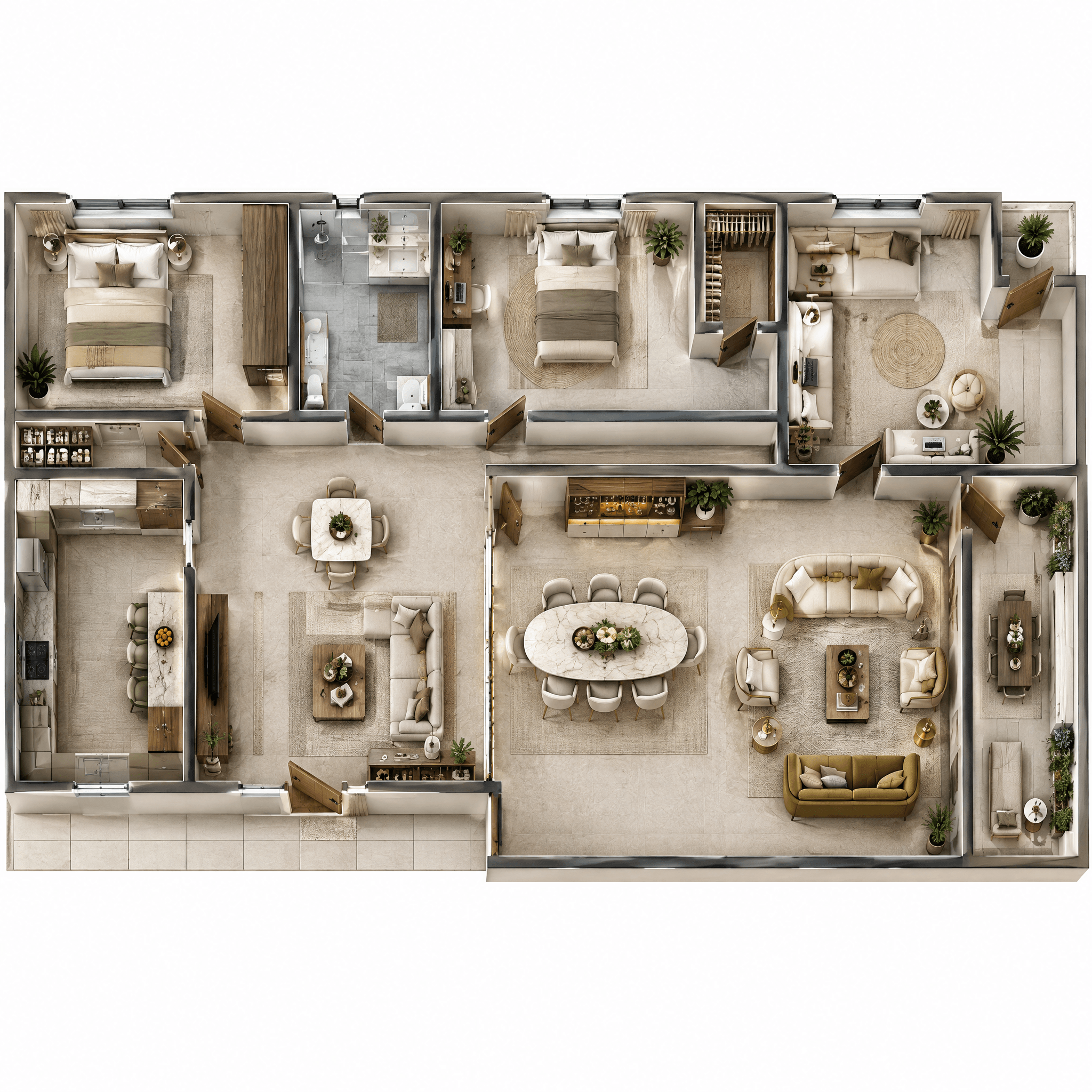 Interior design in Contemporary style — Living Room by GenRoom AI