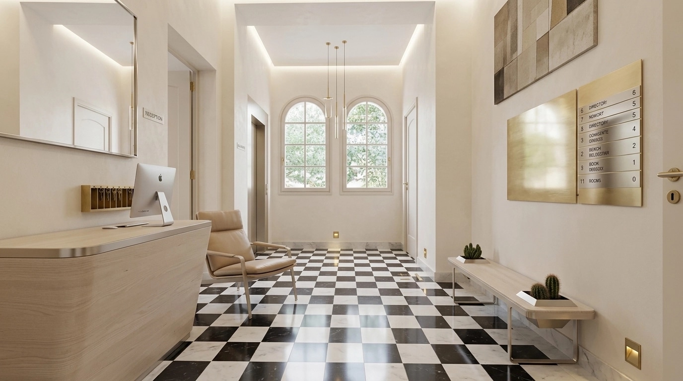 Interior design in Minimalism style — lobby by GenRoom AI