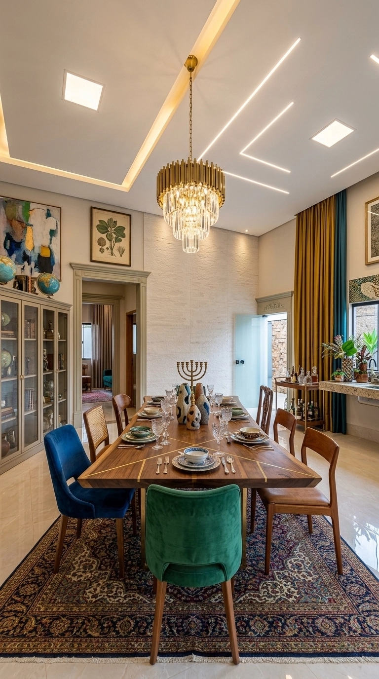 Design d'interni in stile Eclectic — dining_room di GenRoom AI