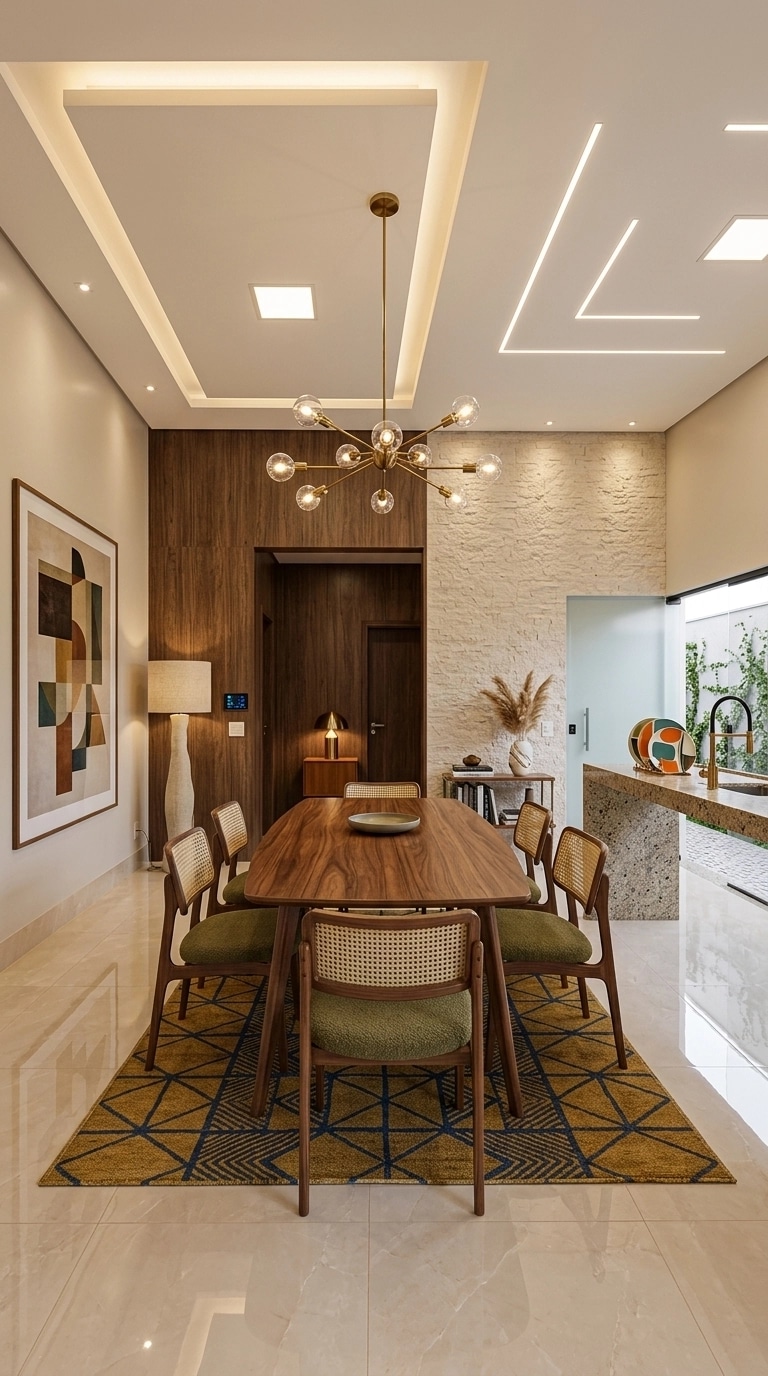 Design d'intérieur en style Mid-Century Modern — dining_room par GenRoom AI