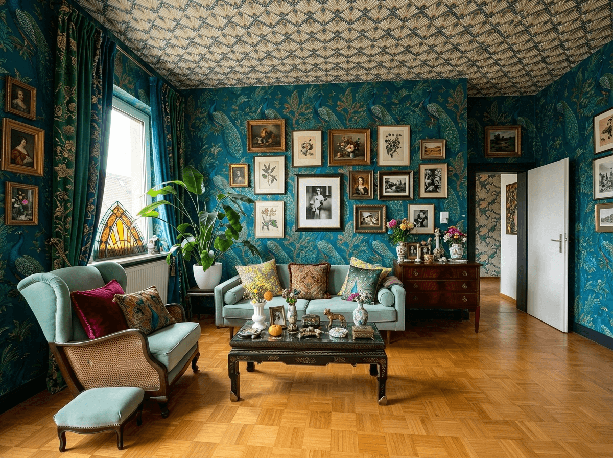 Maximalist Living Room design — interior photo by GenRoom AI