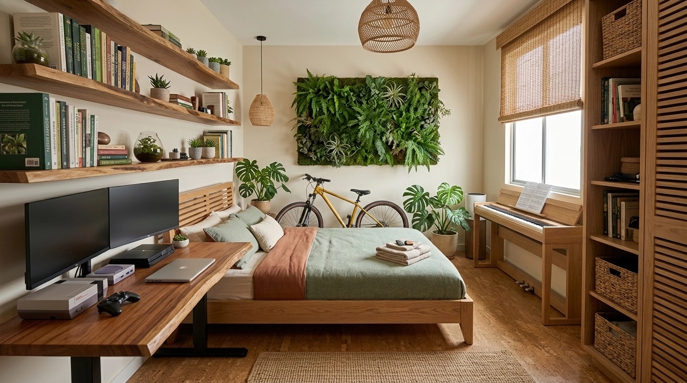 Biophilic Chambre design — interior photo by GenRoom AI