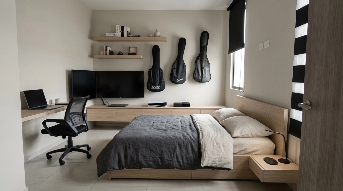 Minimalism Bedroom design — interior photo by GenRoom AI