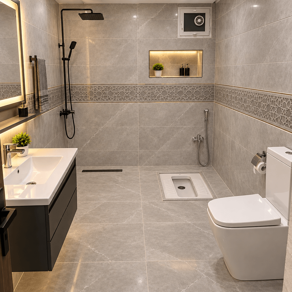 Interior design in Islamic Geometric style — Bathroom by GenRoom AI