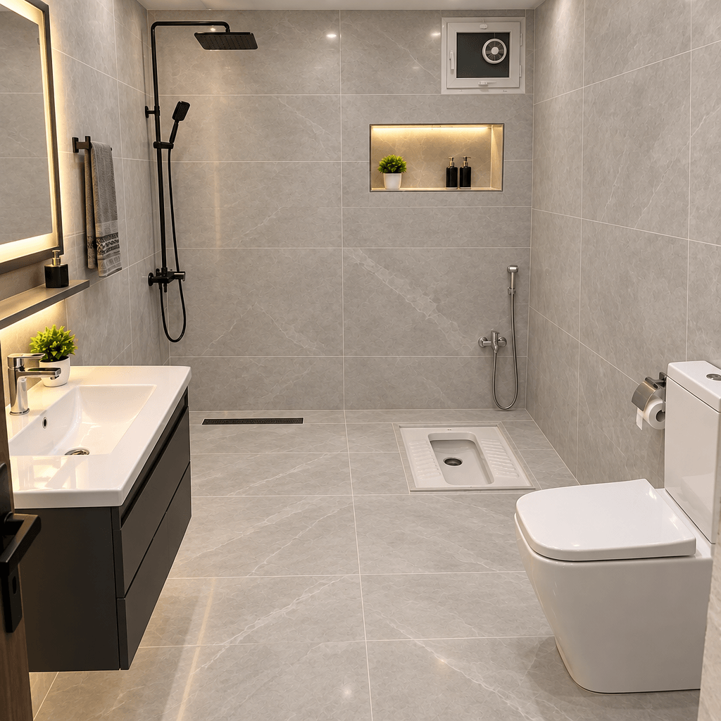 Minimalism Bathroom design — interior photo by GenRoom AI
