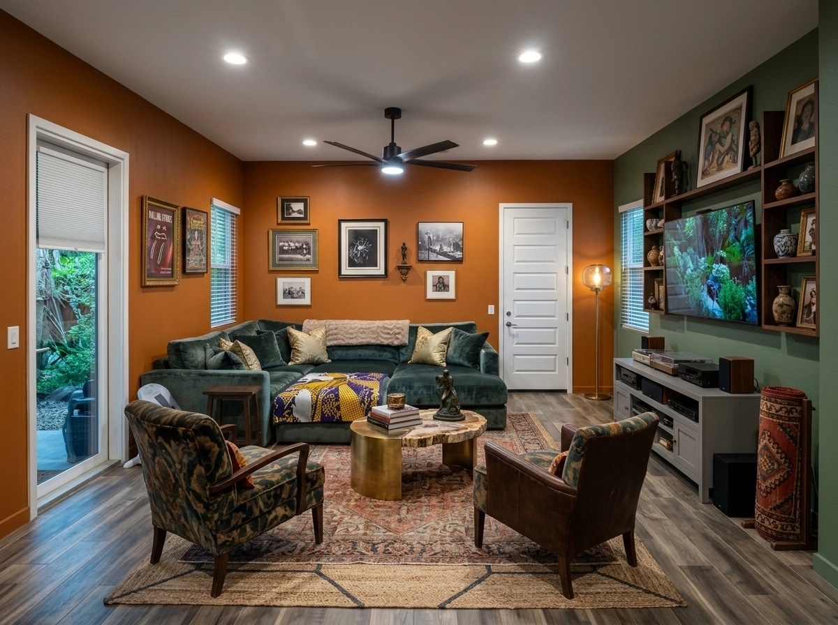 Interior design in Eclectic style — Living Room by GenRoom AI
