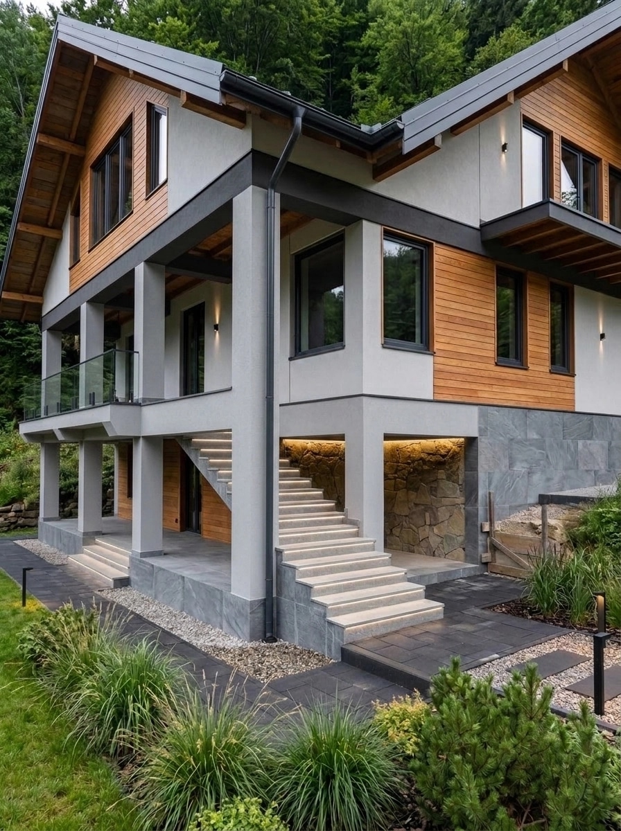 Contemporary Facade Facade design — facade photo by GenRoom AI