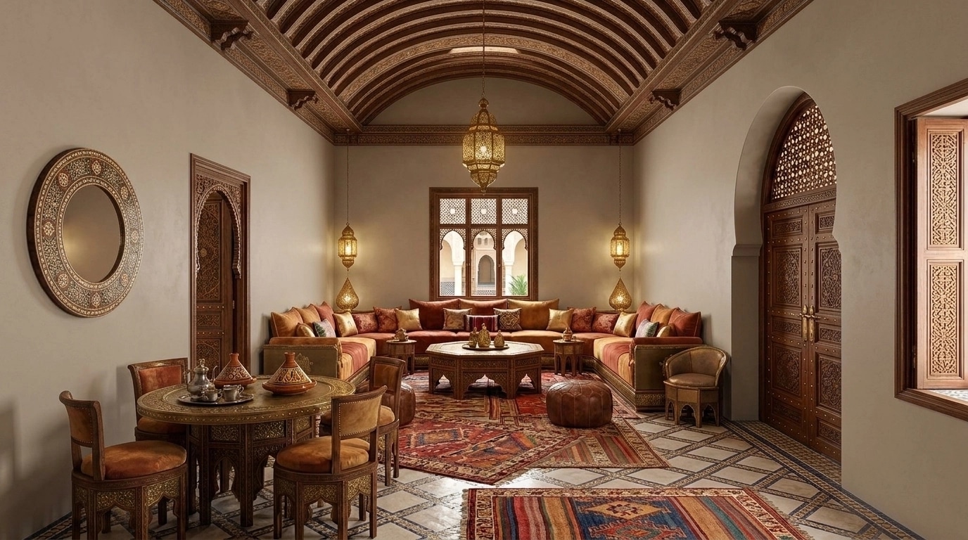 Interior design in Arabian / Moroccan style — Living Room by GenRoom AI