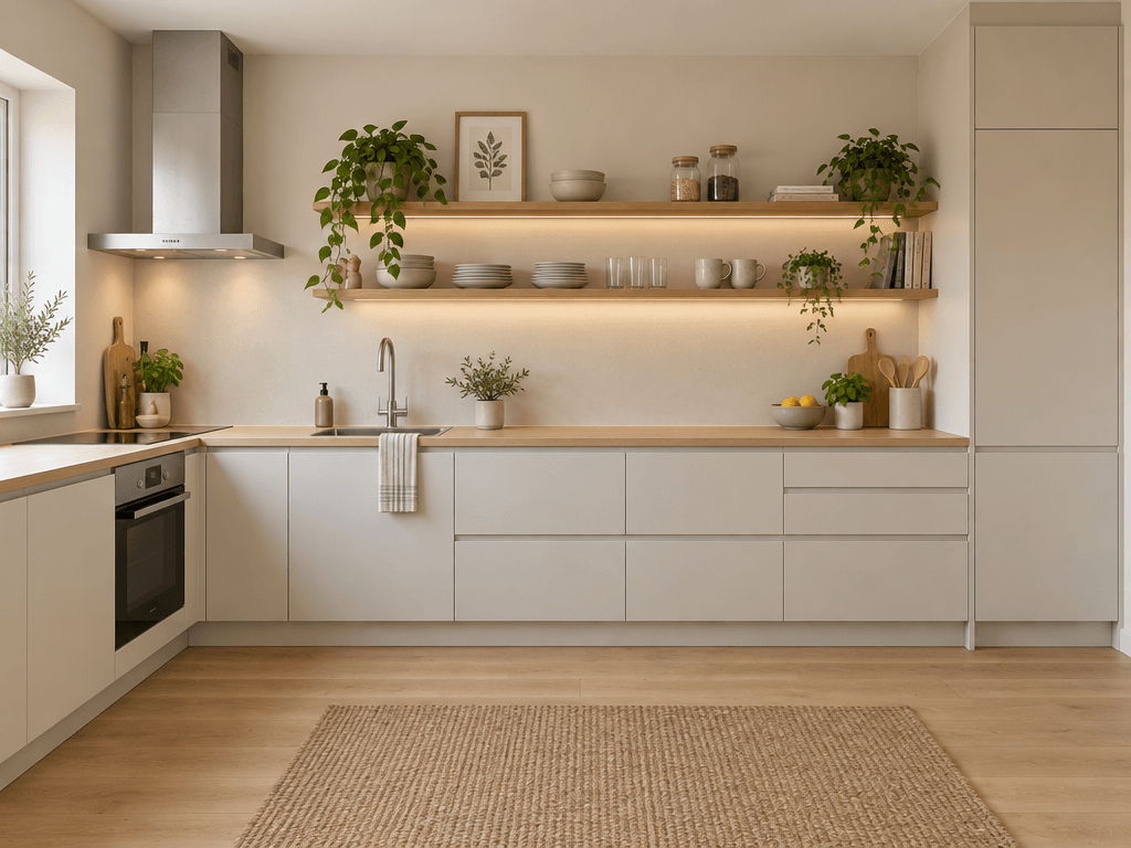 Kitchen interior in Scandinavian style — photo by GenRoom AI