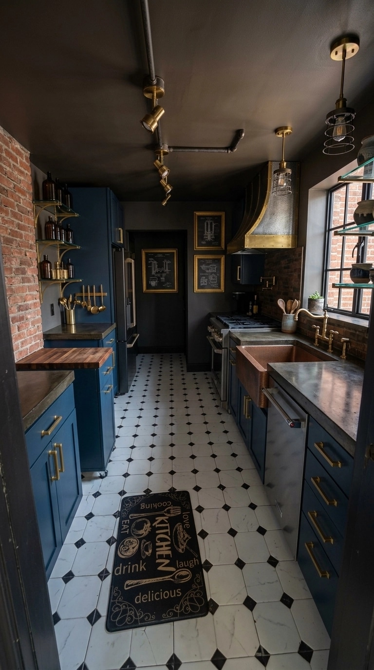 Loft / Industrial Kitchen design — interior photo by GenRoom AI