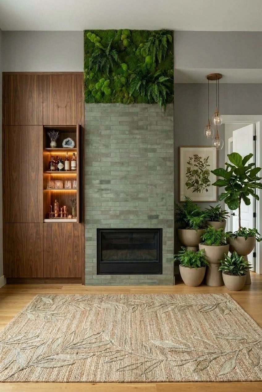 Interior design in Biophilic style — Living Room by GenRoom AI