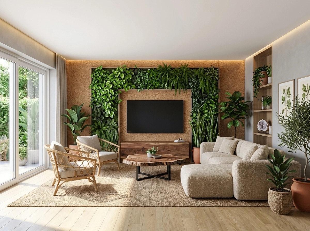 Interior design in Biophilic style — Living Room by GenRoom AI