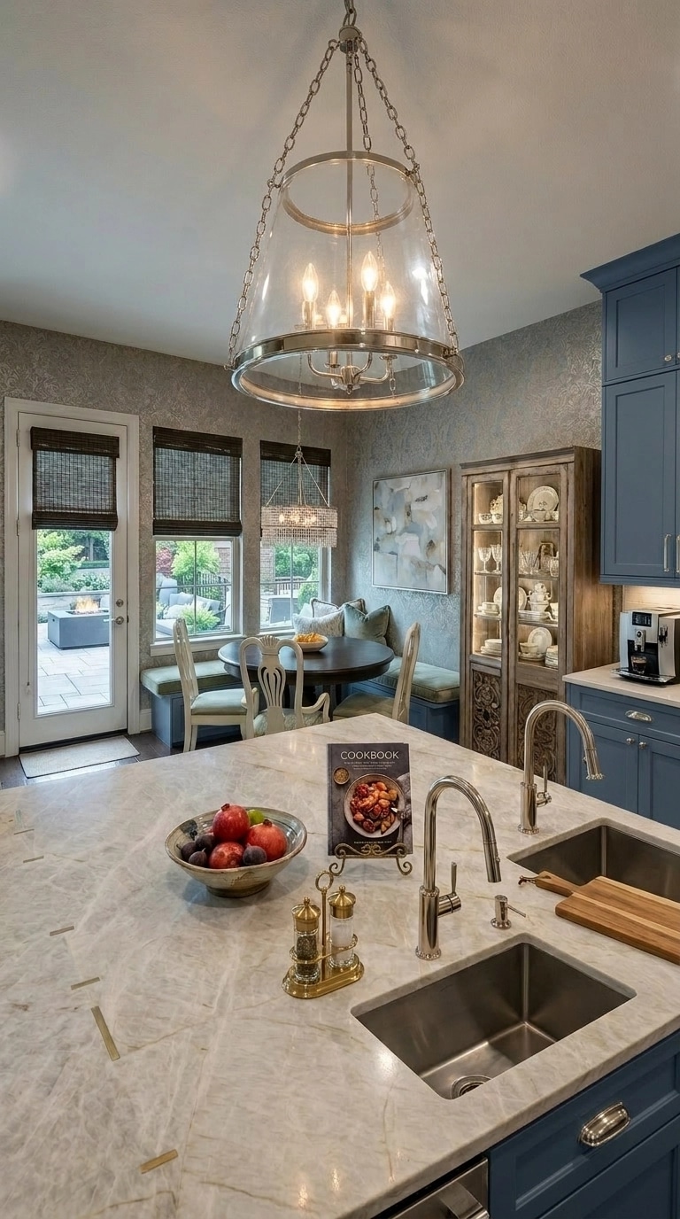 Kitchen interior in Transitional style — photo by GenRoom AI