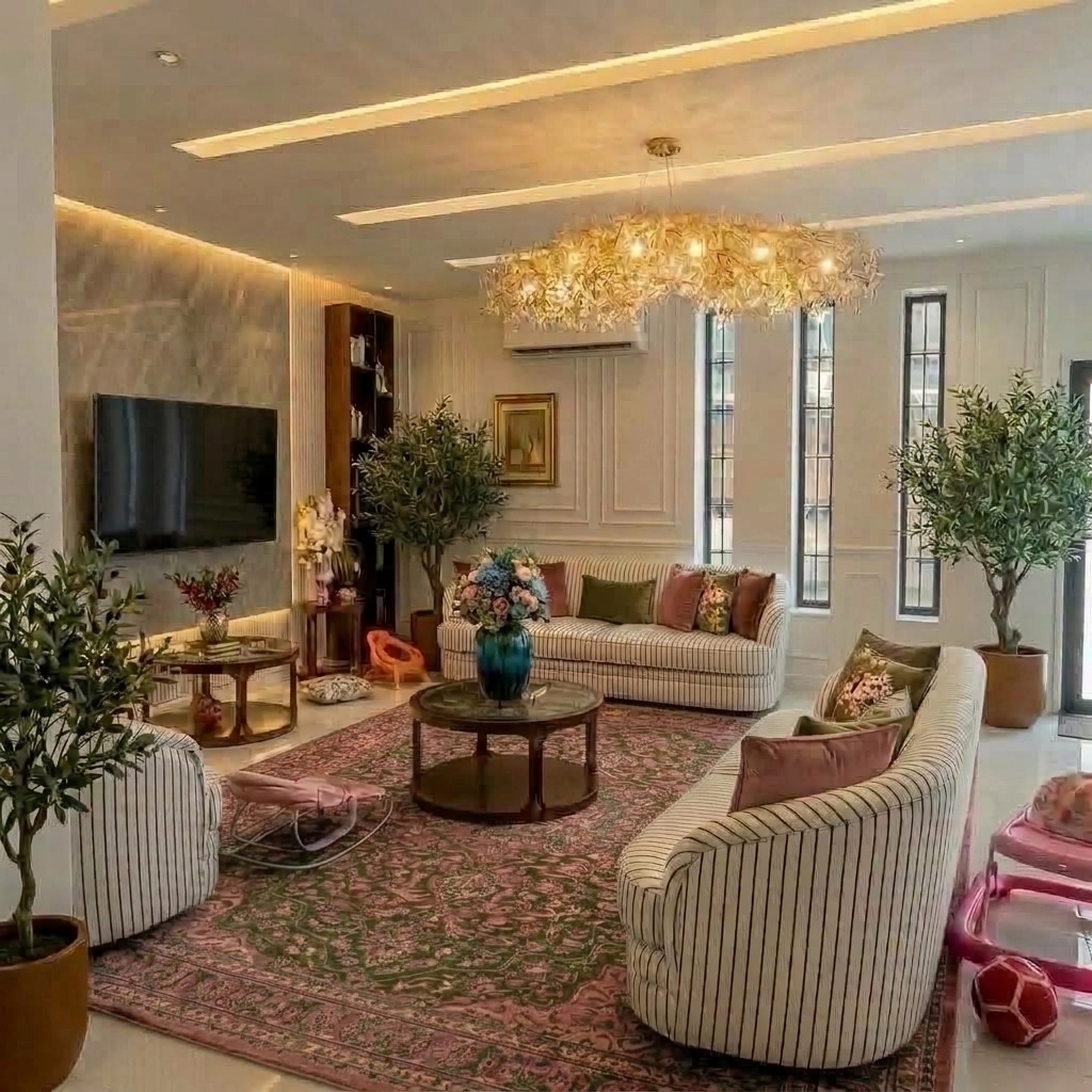 Interior design in Neoclassic style — Living Room by GenRoom AI