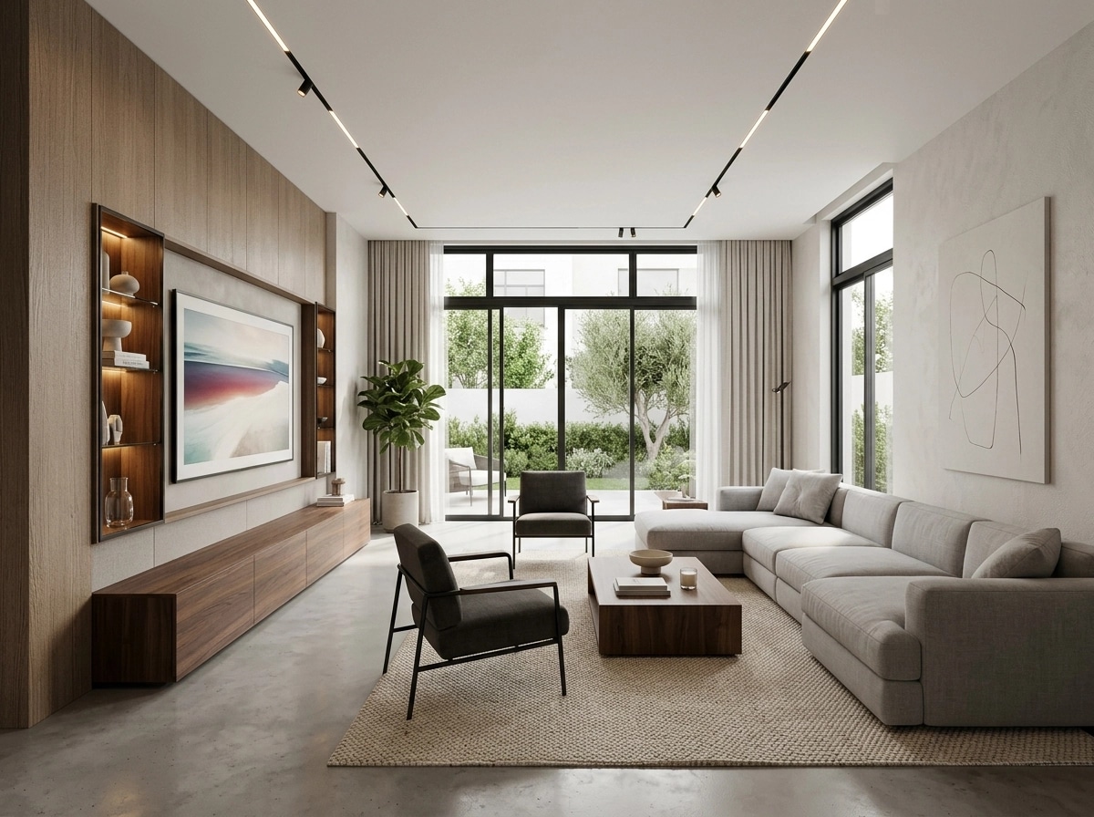 Minimalism Living Room design — interior photo by GenRoom AI