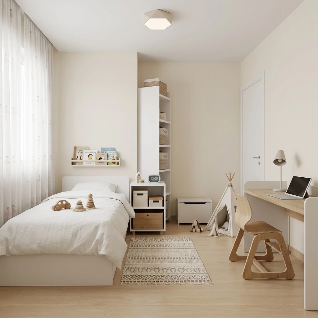 Minimalism Quarto Infantil design — interior photo by GenRoom AI