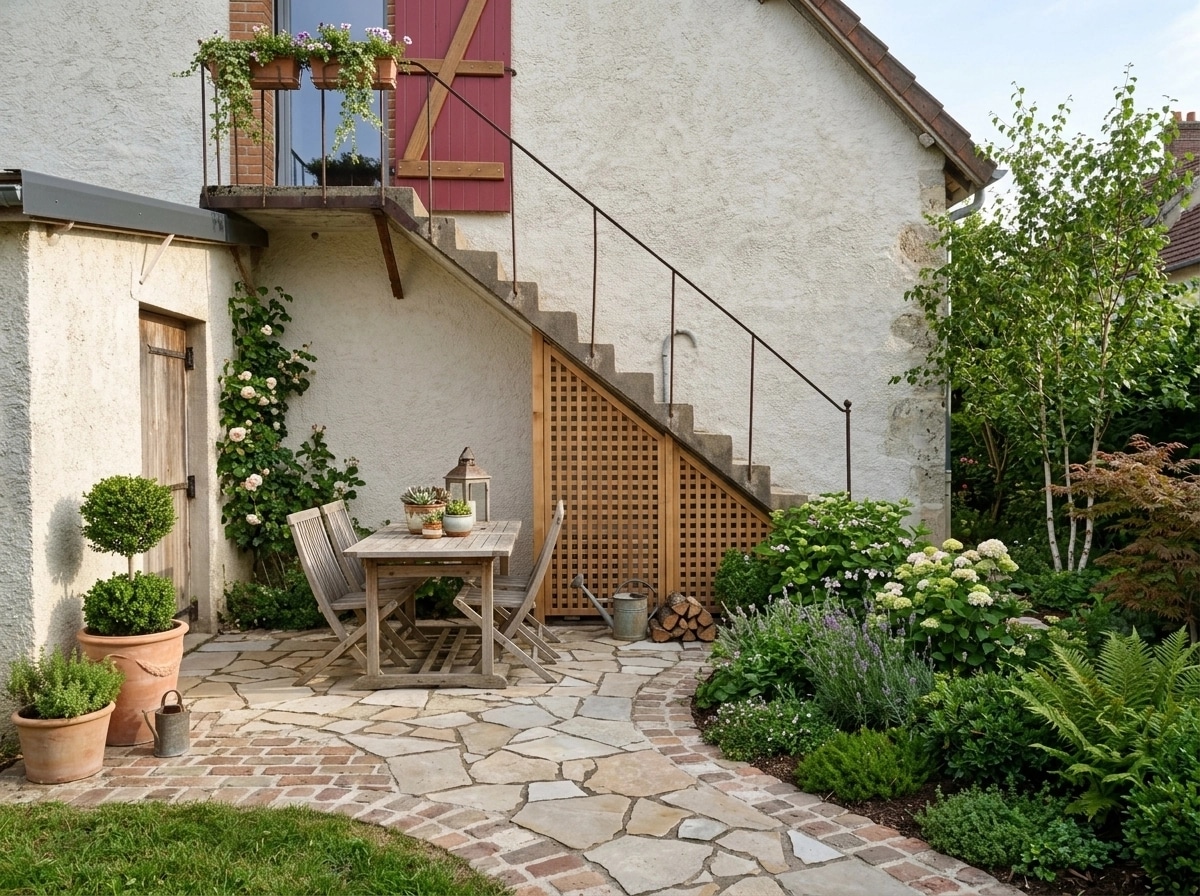 Country Rustic Garden Yard design — yard photo by GenRoom AI