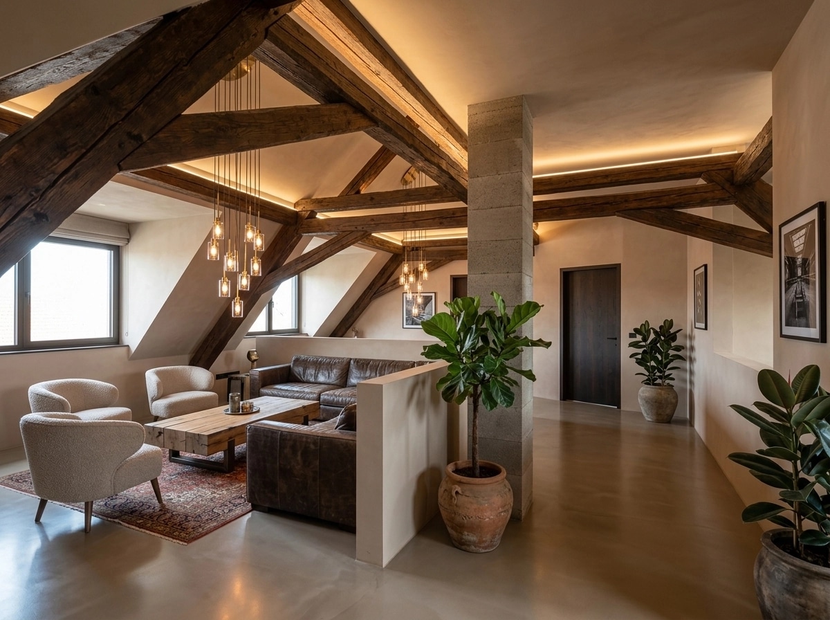 Interior design in Loft / Industrial style — Living Room by GenRoom AI