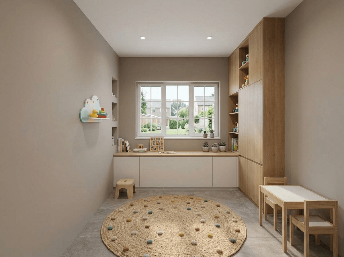 Contemporary Kids Room design — interior photo by GenRoom AI