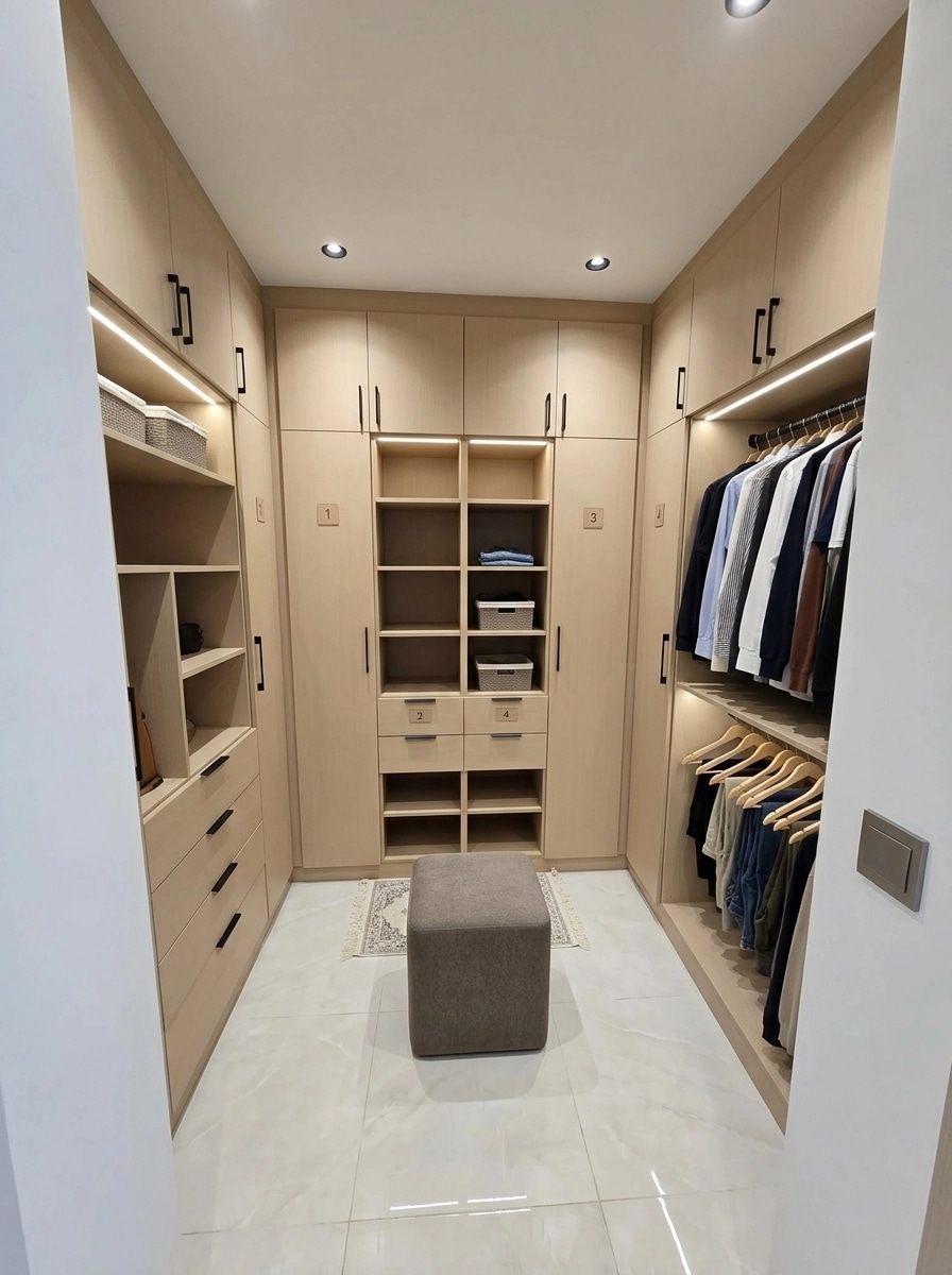 Interior design in Contemporary style — wardrobe by GenRoom AI