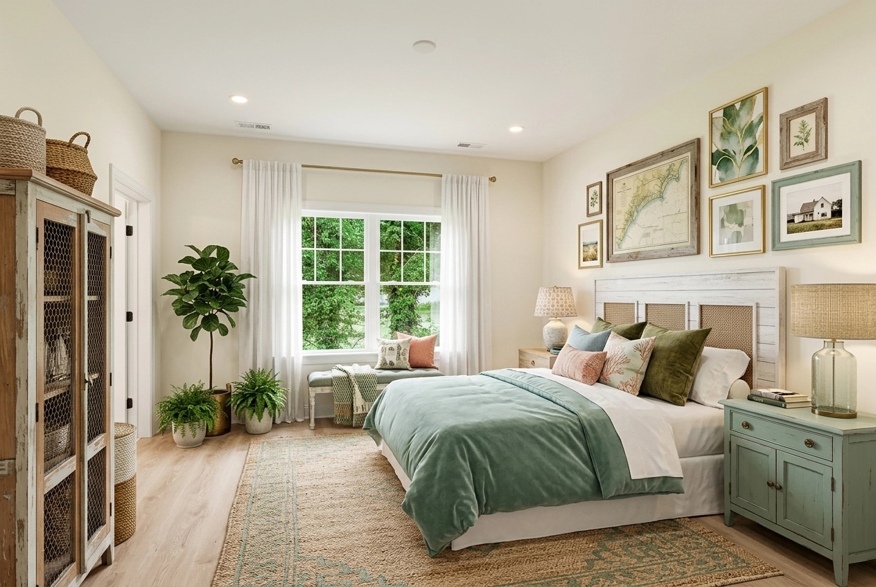 Design d'interni in stile Eclectic — Camera da letto di GenRoom AI