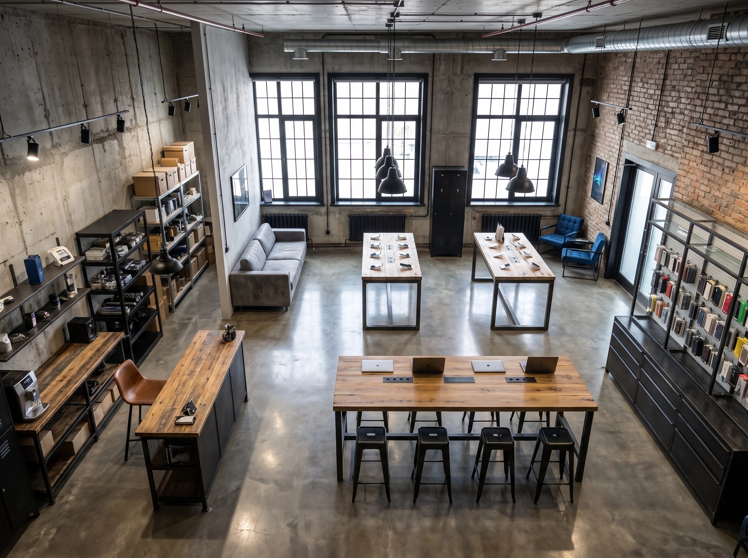 Interior design in Loft / Industrial style — Living Room by GenRoom AI