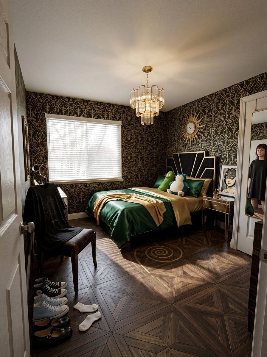 Art Deco Yatak Odası design — interior photo by GenRoom AI
