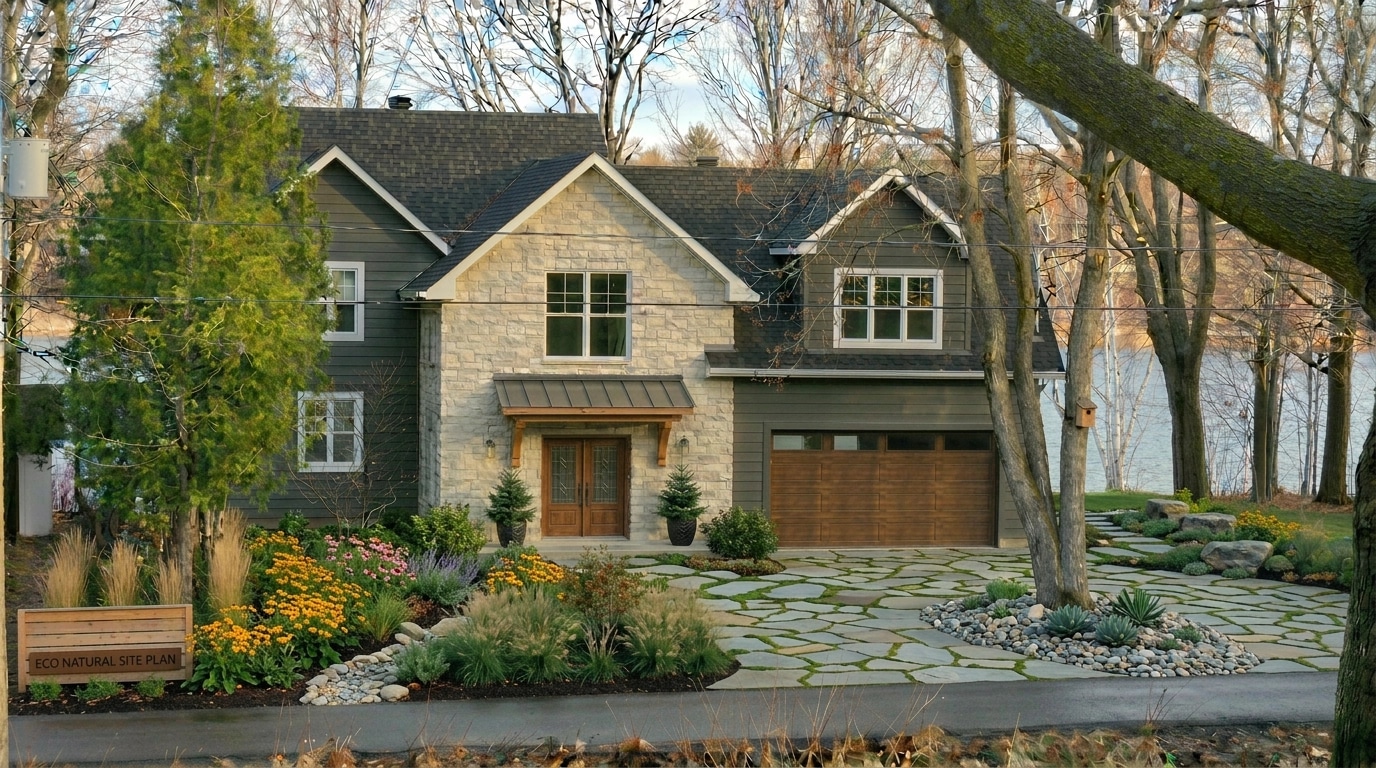 Landscape design in Eco Natural Garden style — Yard by GenRoom AI