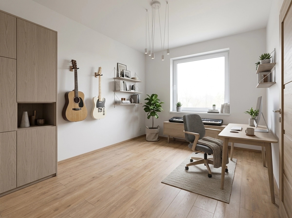 Interior design in Scandinavian style — home_office by GenRoom AI
