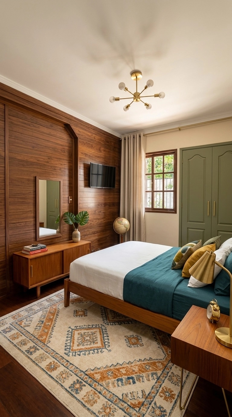 Mid-Century Modern Bedroom design — interior photo by GenRoom AI