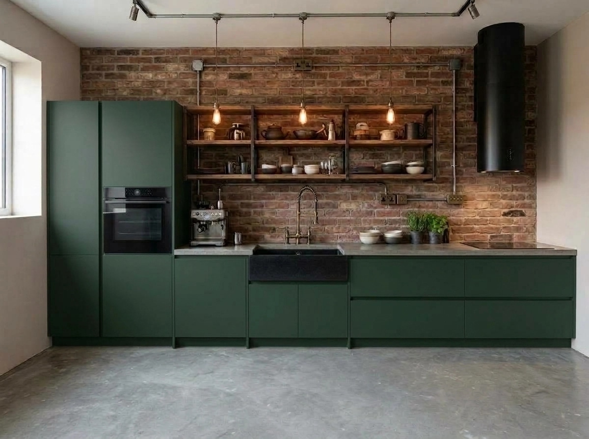 Interior design in Loft / Industrial style — Kitchen by GenRoom AI