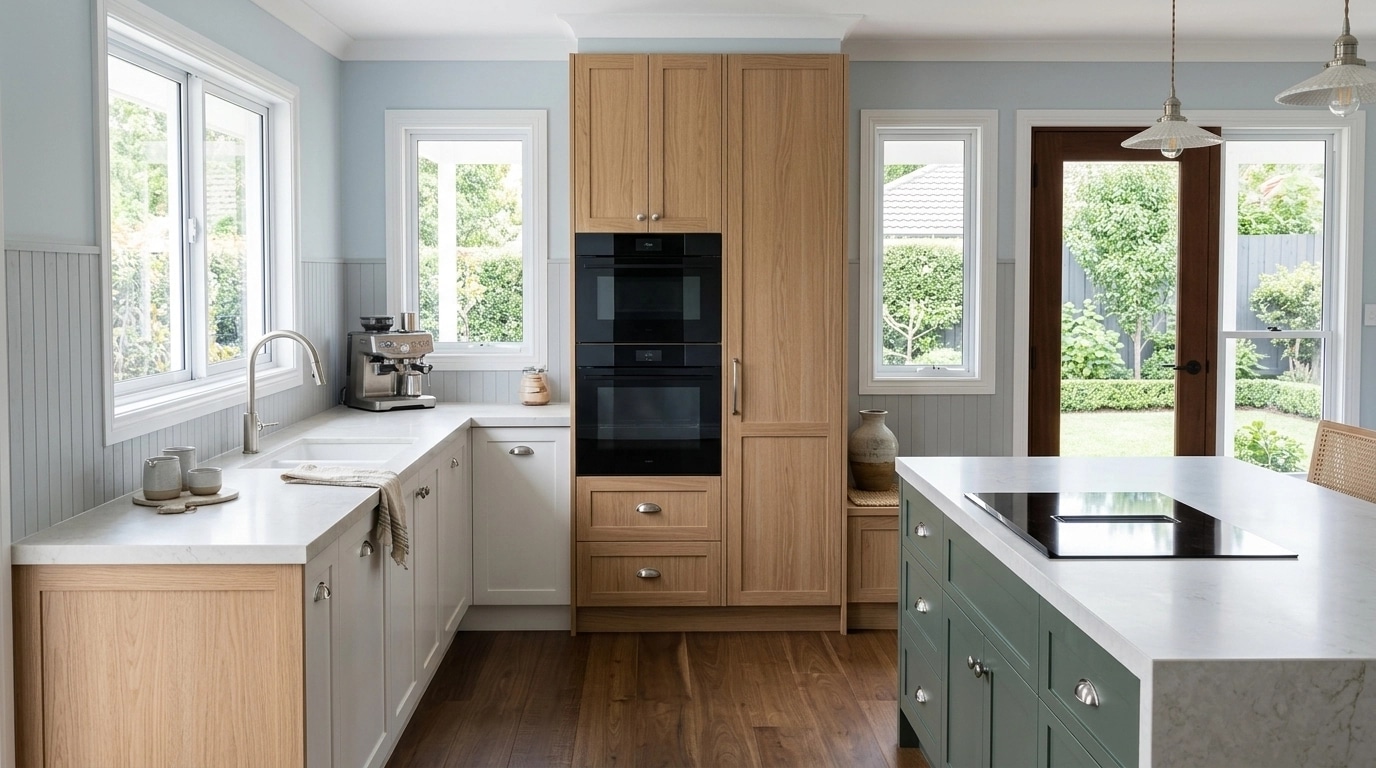 Interior design in Coastal / Hamptons style — Kitchen by GenRoom AI